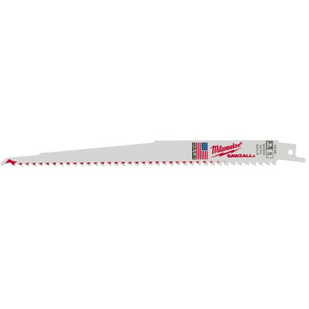 9 in x 5 TPI Reciprocating Saw Blade, 25 PK