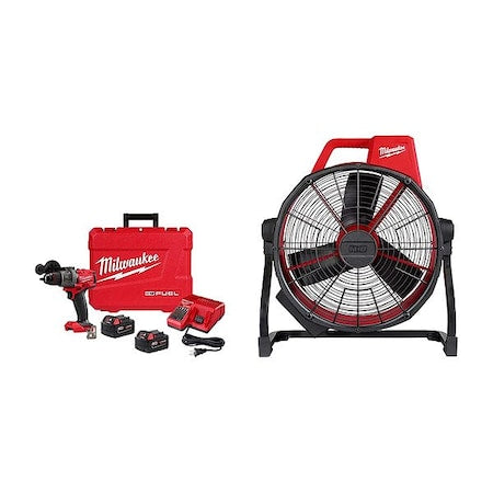M18 HAMMER DRILL KIT + 18" BRUSHLESS FAN