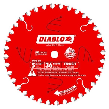 Cordless T Saw Blade,5 3/8 in dia,36T