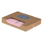 Sorbent Pad, 3 5/8 gal, 14.75 in x 20 in, Universal, Pink, Polypropylene, 50 PK
