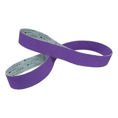 Sanding Belt, Coated, Ceramic, 80 Grit, Not Applicable, 1184F, Purple