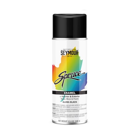 Seymour Spruce Enamel, Gloss Black (12oz)