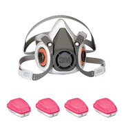 Respirator and Filter Combo Kit, 6000, Acid Gas (AG), P100, Bayonet, Size, L 4 Cartridges Included