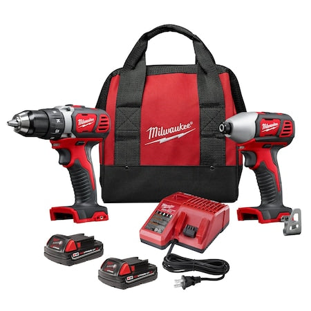 M18 Cordless 2-Tool Combo Kit, Drill Driver/Impact Driver w/ M18 Batteries, Charger, Tool Bag