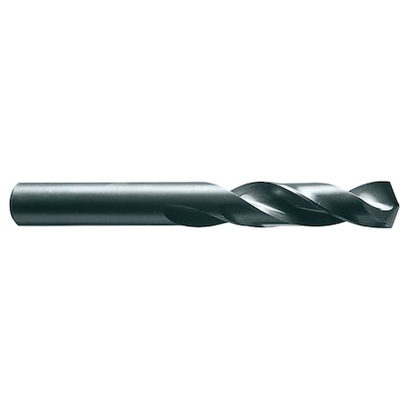 Screw Machine Drill Bit, 1/4 in Size, 135  Degrees Point Angle, High Speed Steel, Straight Shank
