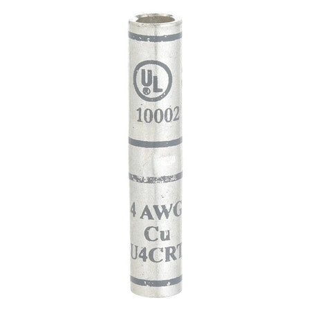 Open Barrel Splice, Gray, Copper, 35 kV