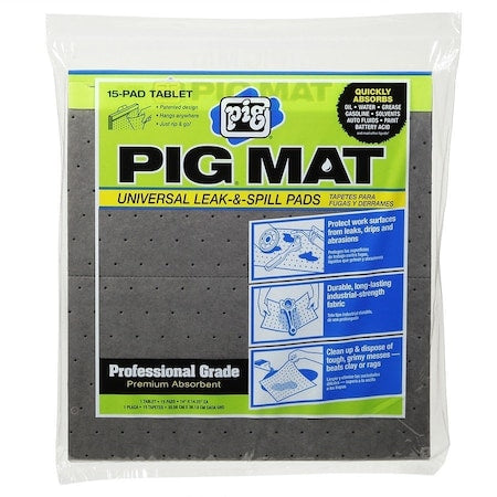 Sorbent Pad, 8 gal, Universal, Not Applicable, 15 PK