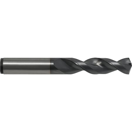 Screw Machine Drill Bit, #36 Size, 135  Degrees Point Angle, Cobalt, TiCN Finish, Straight Shank
