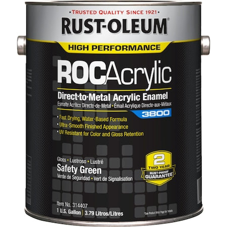 Acrylic Enamel Coating,Safety Green,1gal