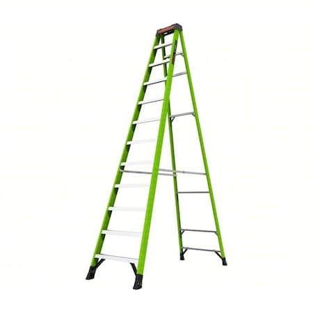 A-Frame Stepladder, Fiberglass, 12 ft, 16.1 ft
