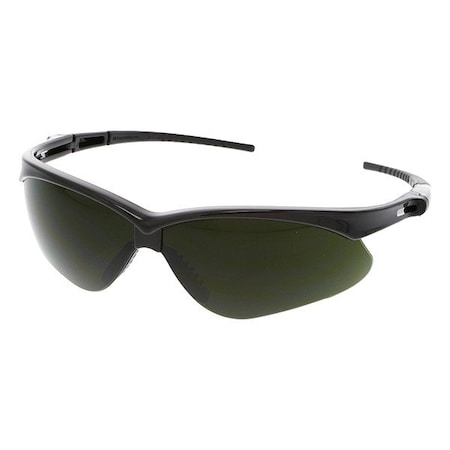 Memphis (MP1), Welding Safety Glasses, Anti-Scratch, Green Filter 5.0 Lens, Black Frame, Half Frame