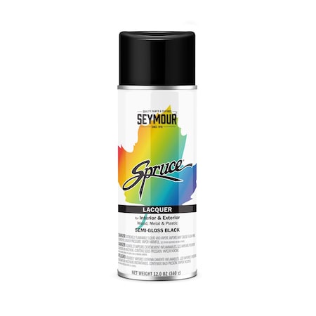 Seymour Spruce Lacquer, Semi-Gloss Black (12oz)
