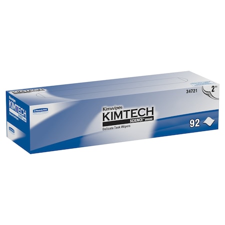 Kimwipes Delicate Task Wipes (34721), Pop-Up Box, 2 Ply, White (92 Sheets/Box, 15 Boxes)