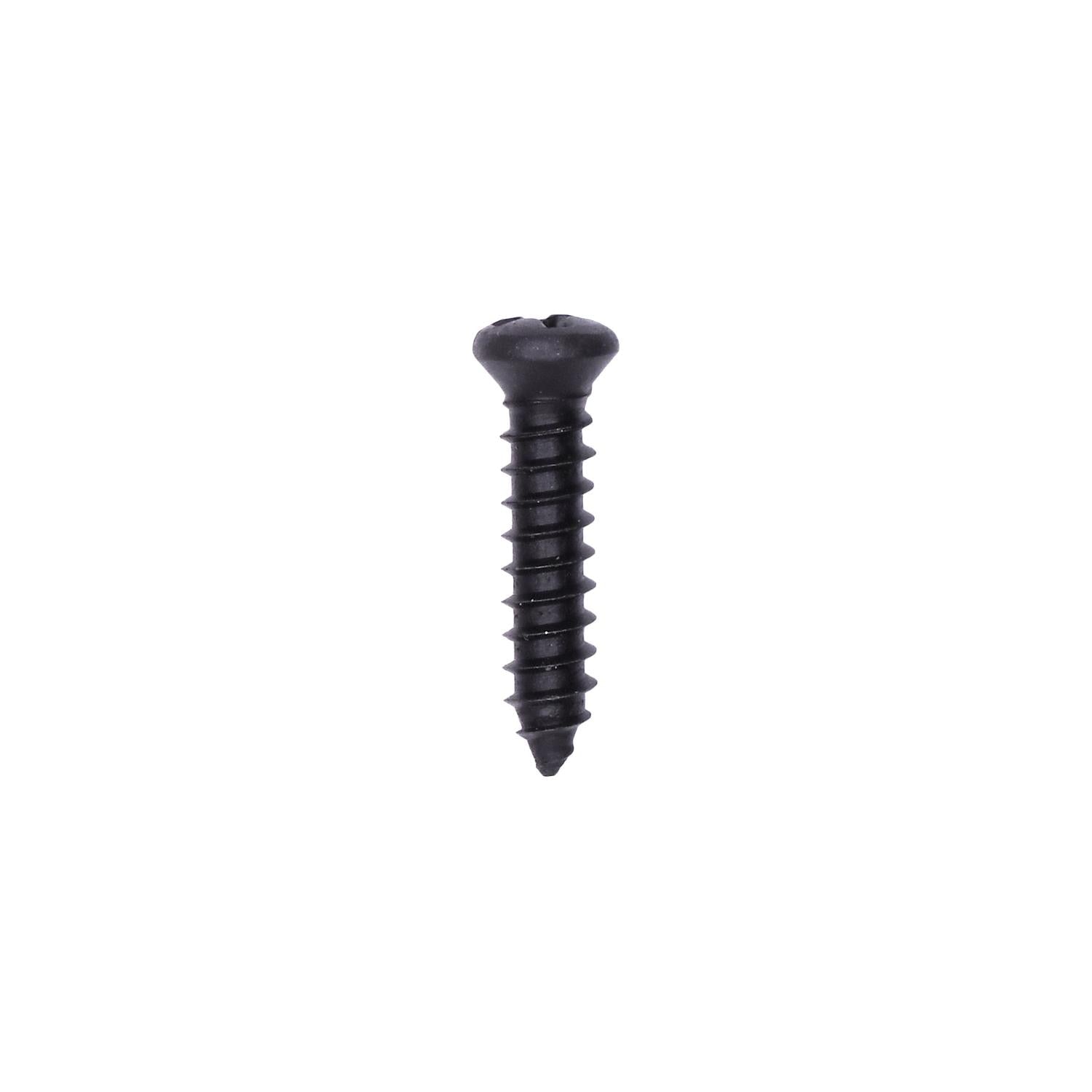 #8 x 3/4" Phillips Oval Head Tapping Screw Black Oxide AB with #6 Head