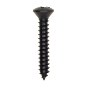 #8 x 1" Phillips Oval Head Tapping Screw Black Oxide