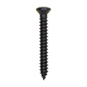 #8 x 1-1/4" with #6 Head Phillips Oval Head Tapping Screw Black Oxide