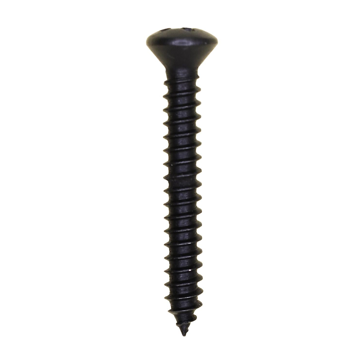 #8 x 1-1/4" Phillips Oval Head Tapping Screw Black Oxide