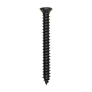 #8 x 1-1/2" Phillips Oval Head Tapping Screw with #6 Head Black Oxide