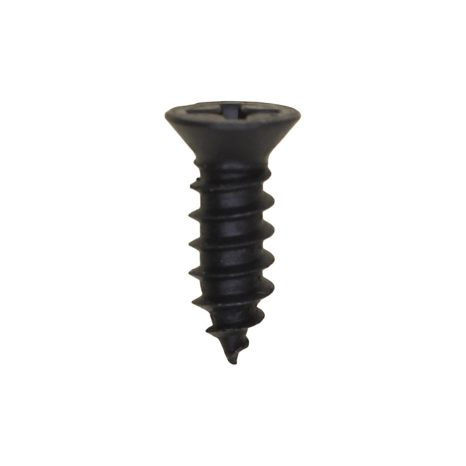 #8 x 1/2" Phillips Flat Head Tapping Screw with #6 Head Black Oxide