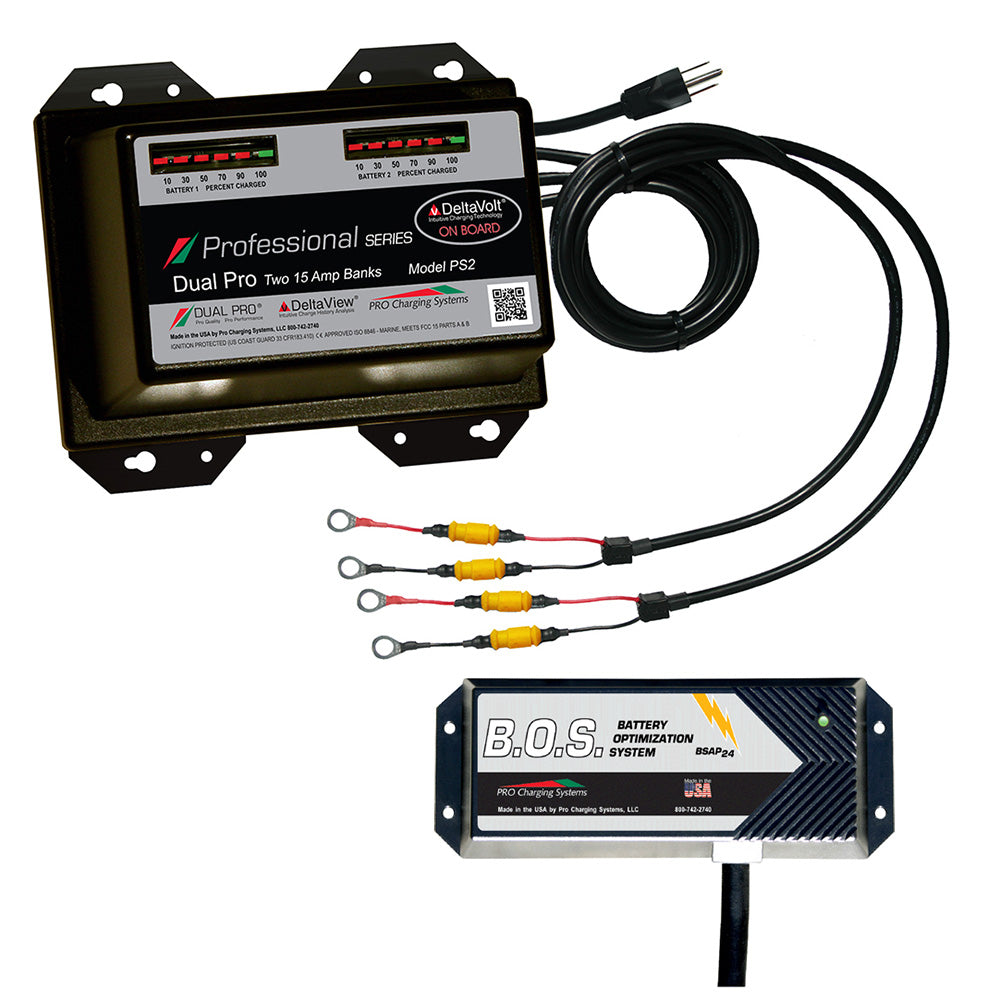 PS2 2 Bank Battery Charger w/2 Bank B.O.S.