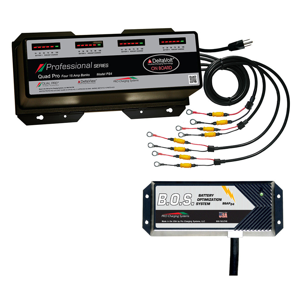 PS4 4 Bank Battery Charger w/3 Bank B.O.S.