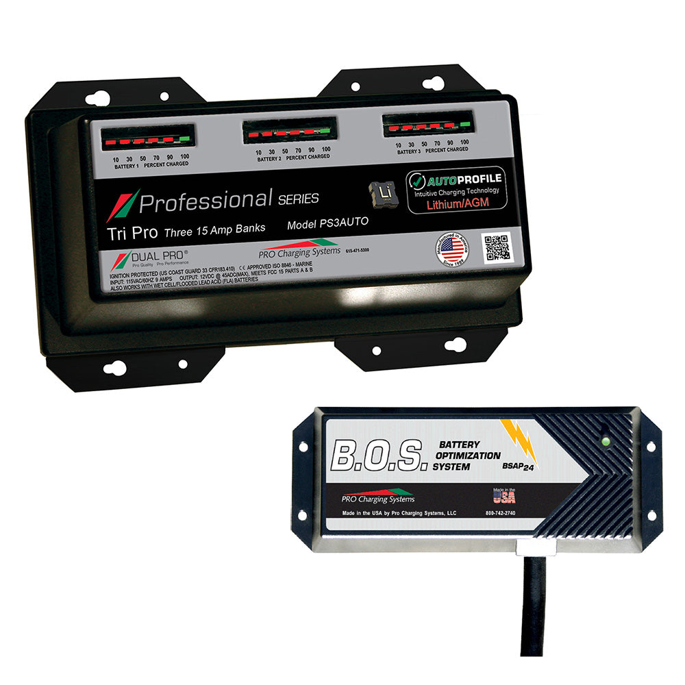 PS3 Auto 3 Bank Battery Charger w/2 Bank B.O.S.