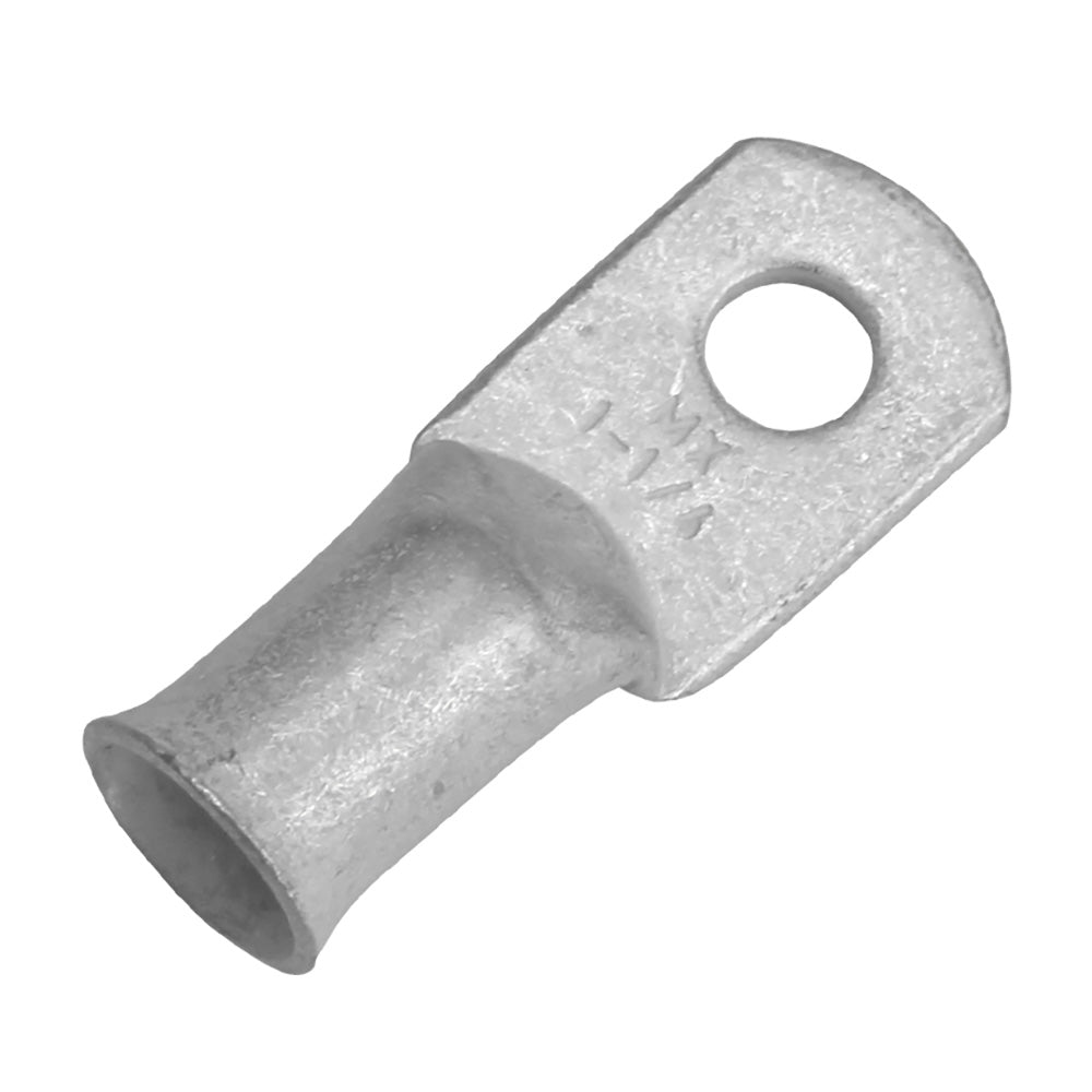 Tinned Lug 1 AWG - 1/4" Stud Size - 10 Pack