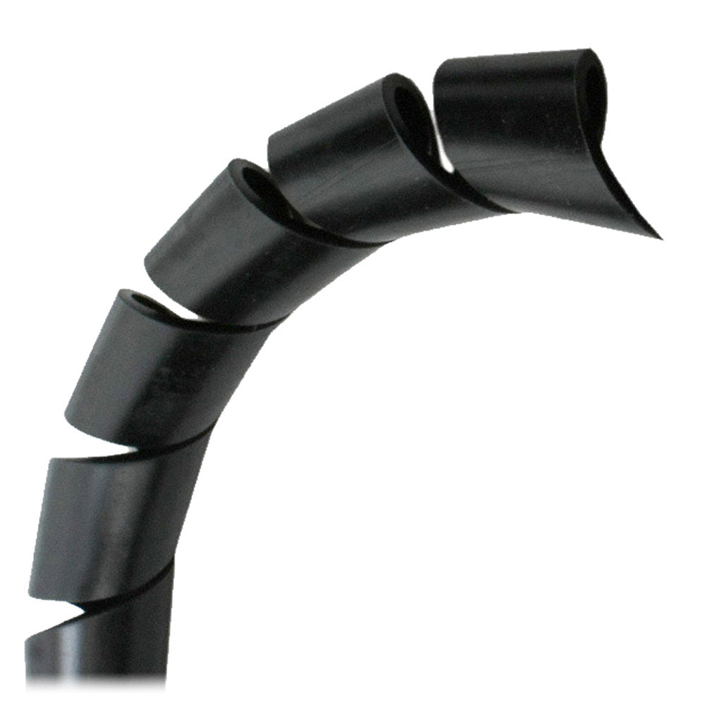 1/2" Spiral Wrap - Black - 100' Roll