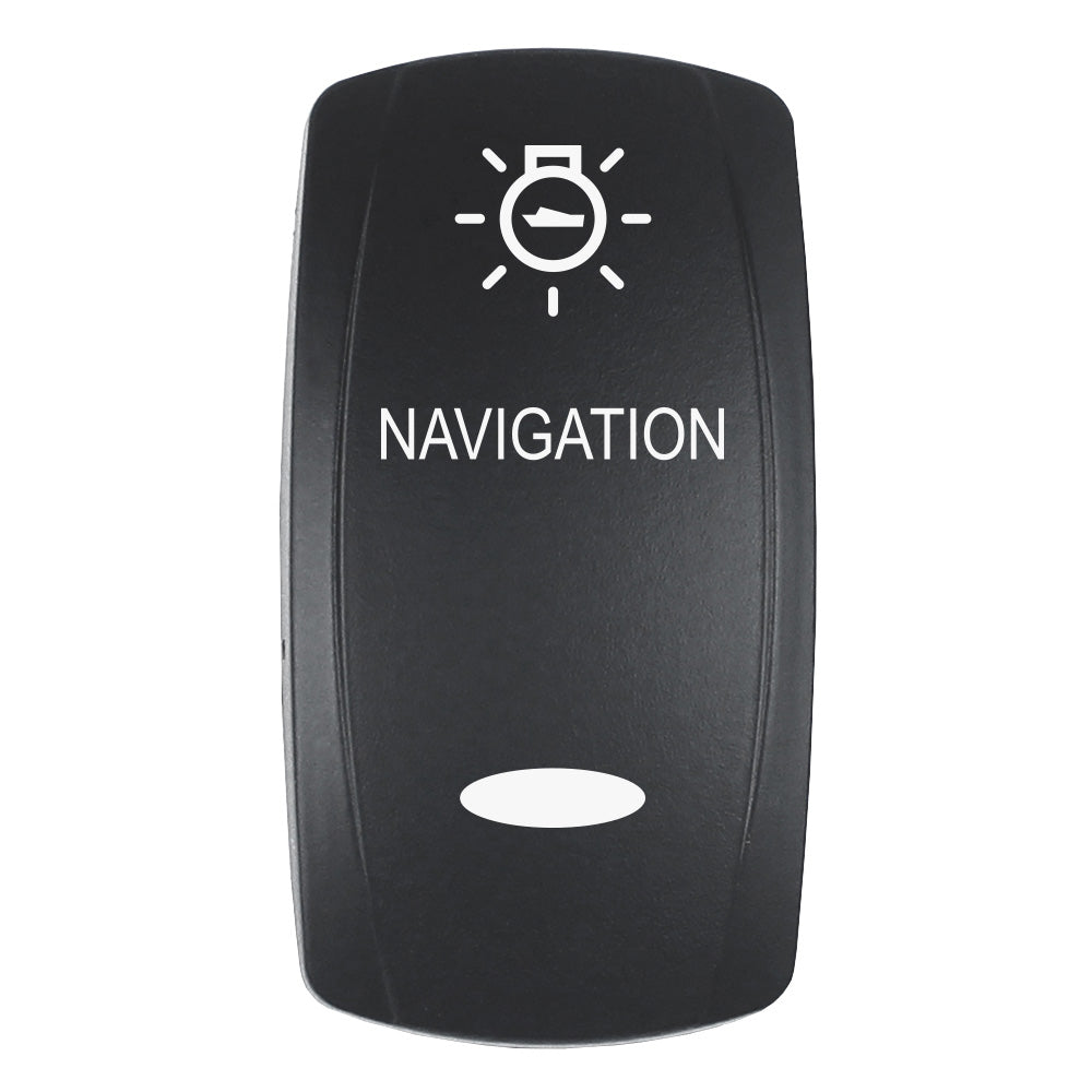 Actuator - 'NAVIGATION' f/V Series Contura Switches - Black - Laser Etched (Top/Bottom Light)