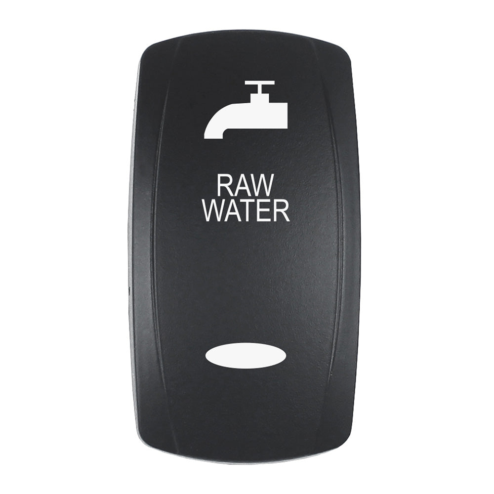 Actuator - 'RAW WATER' f/V Series Contura Switches - Black - Laser Etched (Top/Bottom Light)