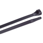 8" UV Black Heavy Duty Cable Zip Ties - 100 Pack