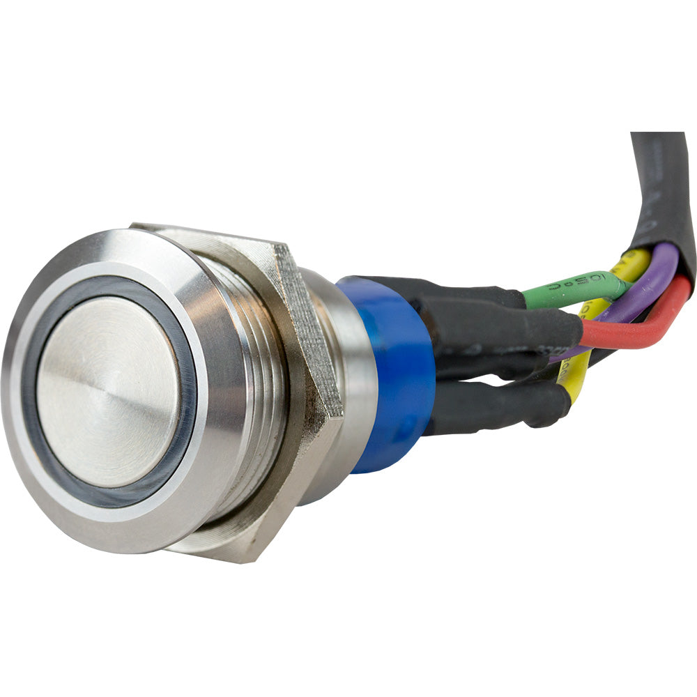 LED Push Button On/Off Switch - Formed 304 Stainless Steel