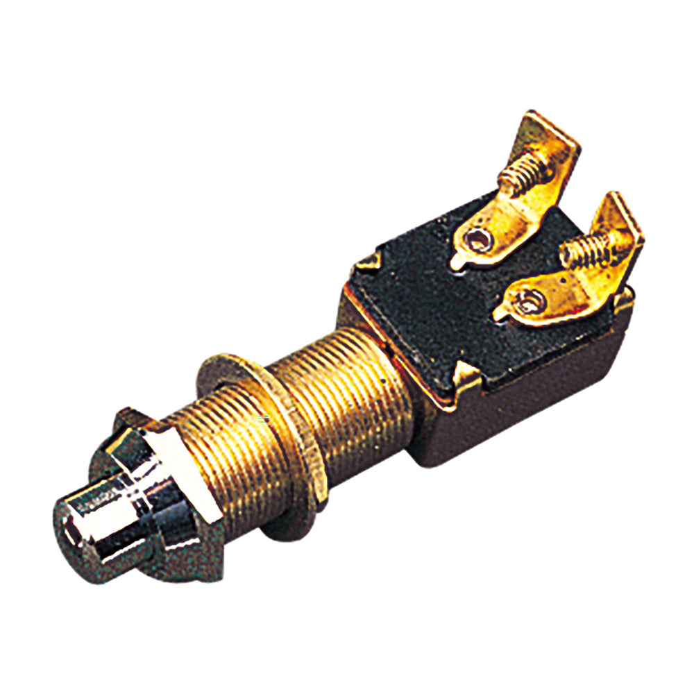 Momentary Push Button Switch - Stamped Brass