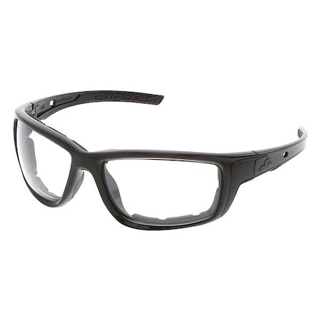 Swagger (SR5), Safety Glasses, Anti-Fog, Clear Lens, Charcoal Frame, Full-Frame, 1 PR