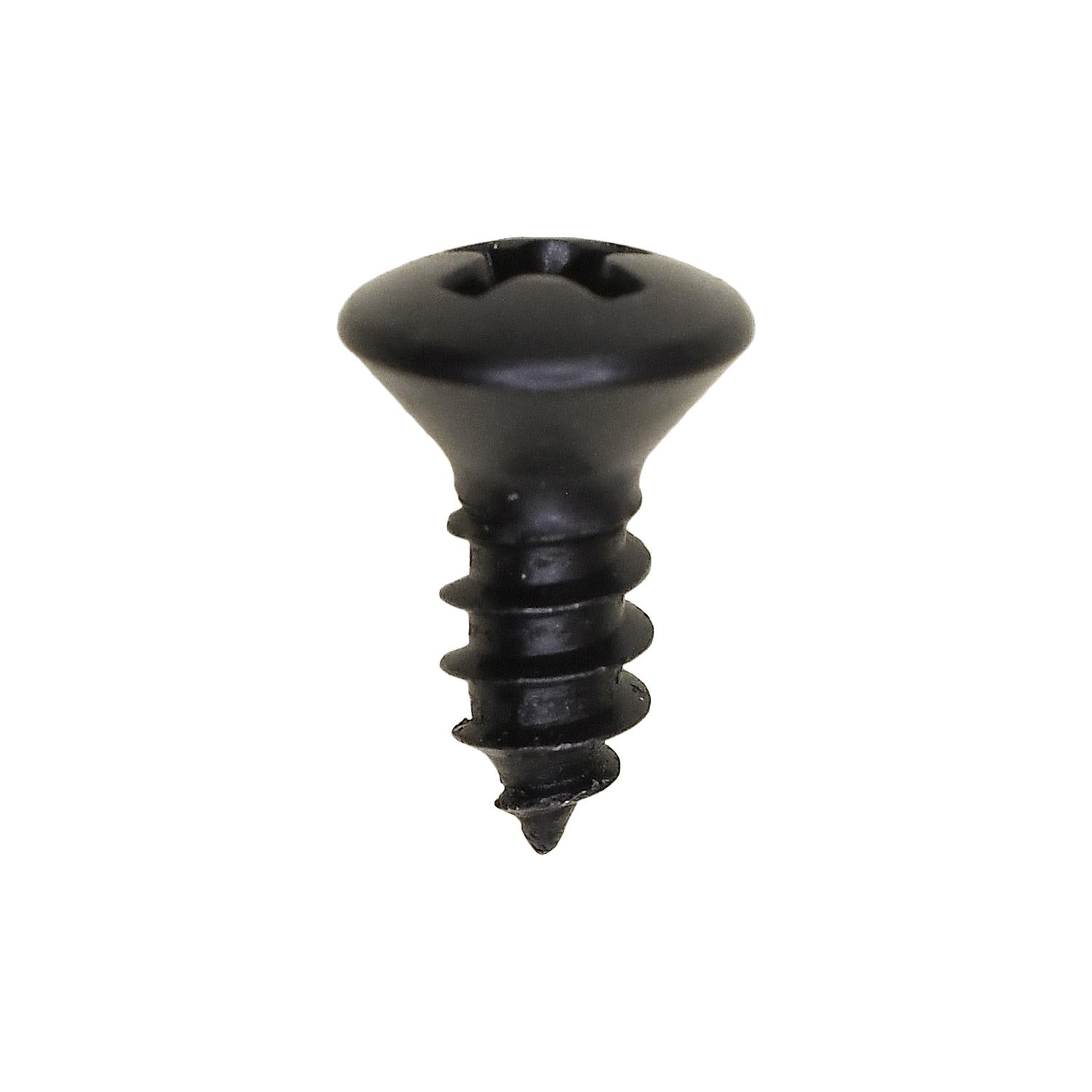 #10 x 1/2" Phillips Oval Head Tapping Screw - Black Oxide