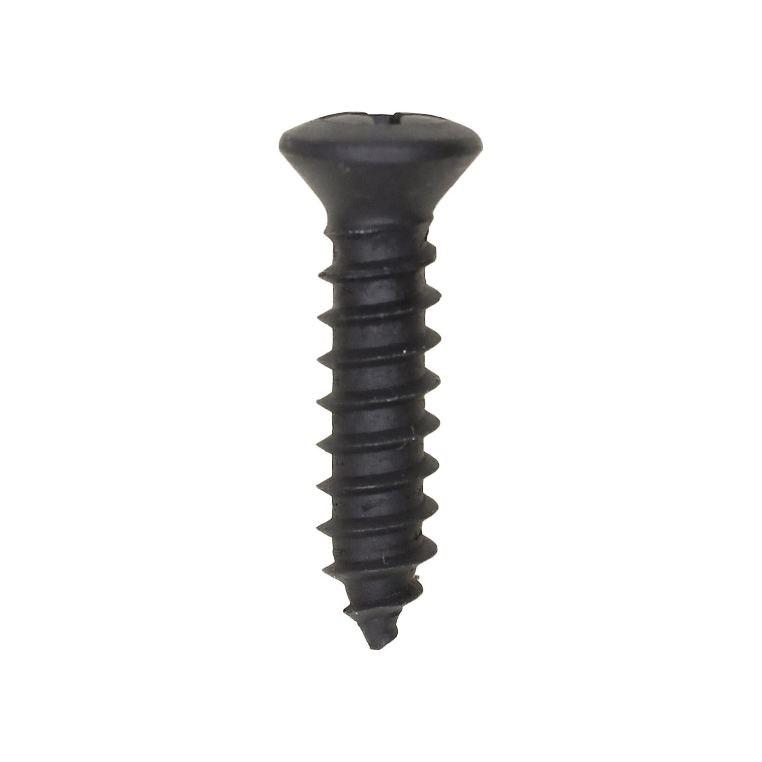 #10 x 3/4" with #8 Head Phillips Oval Head Tapping Screw - Black Oxide
