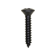 #10 x 1" Phillips Oval Head Tapping Screw - Black Oxide