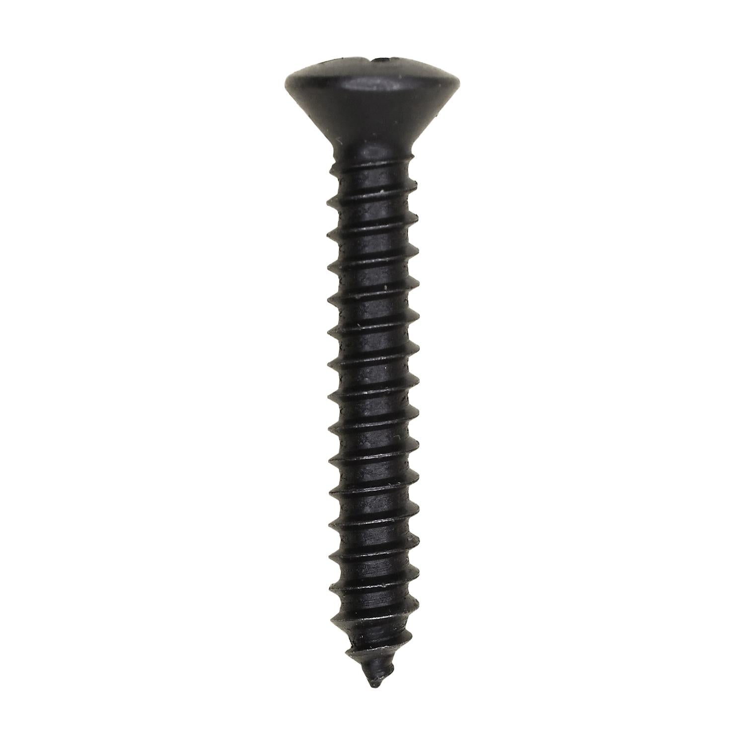 #10 x 1-1/4" Phillips Oval Head Tapping Screw - Black Oxide