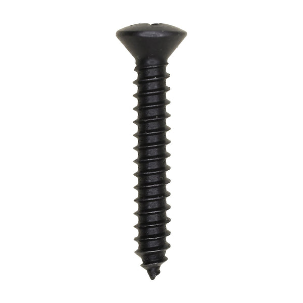 #10 x 1-1/4" Phillips Oval Head Tapping Screw - Black Oxide