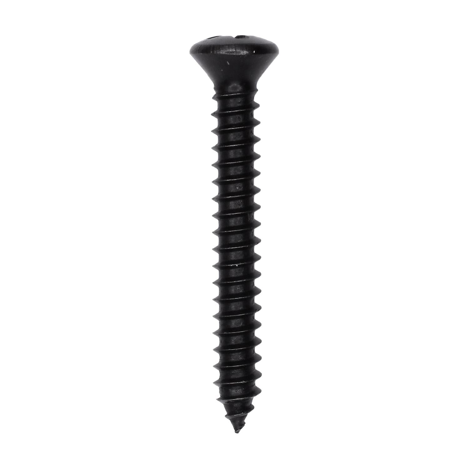 #10 x 1-1/2" Phillips Oval Head.Tapping Screw - Black Oxide