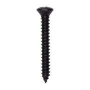 #10 x 1-1/2" Phillips Oval Head.Tapping Screw - Black Oxide