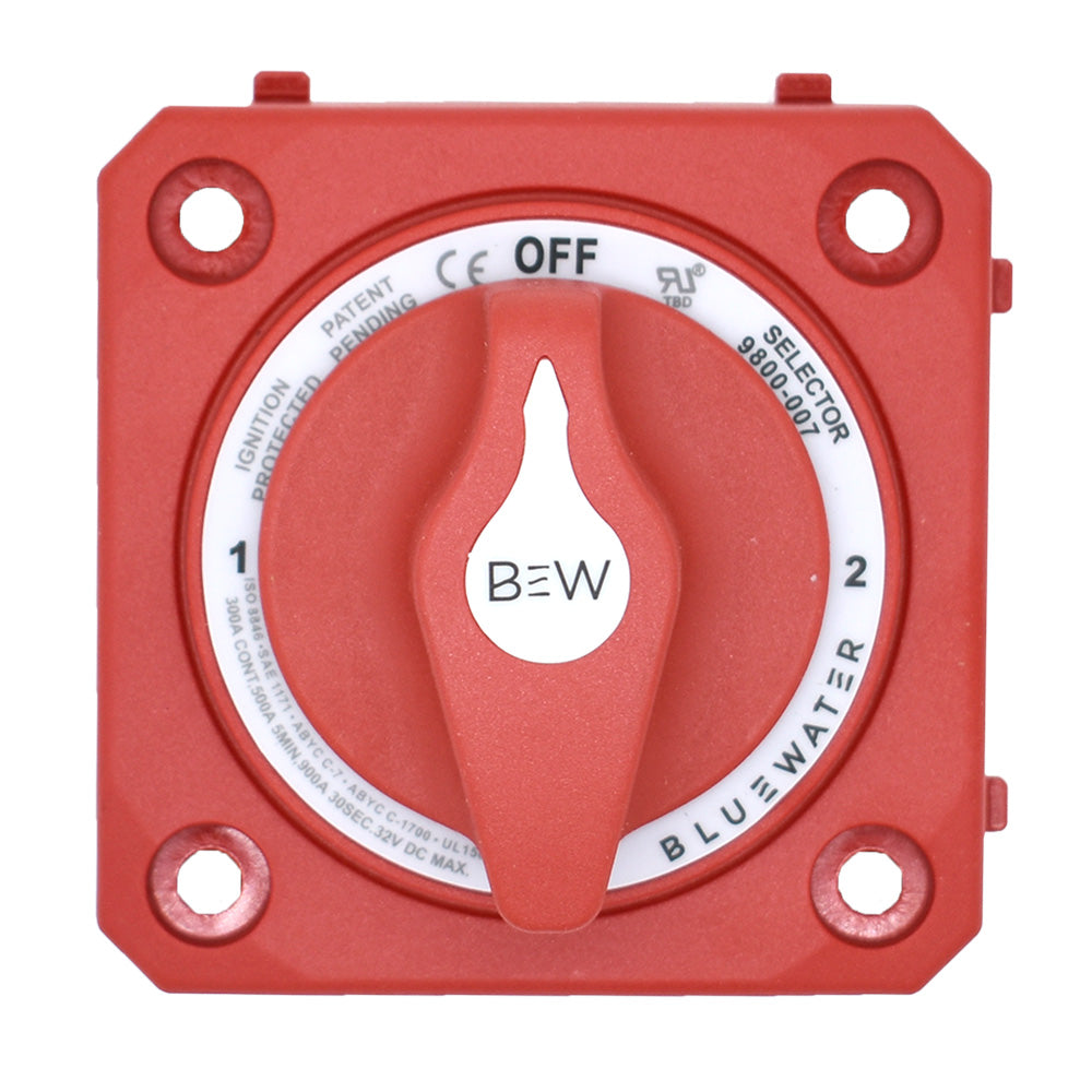 Off/1/2/Both Battery Switch - Panel Mount - Red