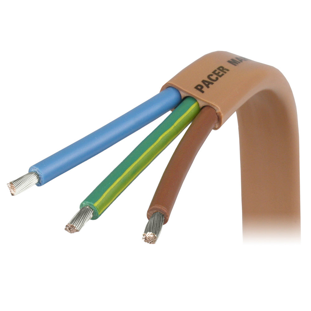 6/3 AWG Triplex "Euro" Cable - Tan Jacket - Brown, Green/Yellow, & Light Blue Conductors - 100'