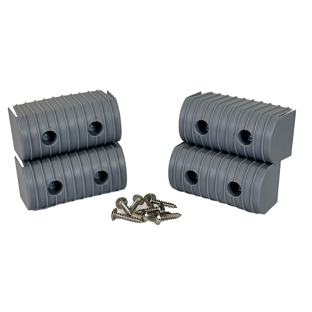 BunkWrap End Cap 2x4" Grey Accessory Kit w/Stainless Steel Hardware *4-Pack