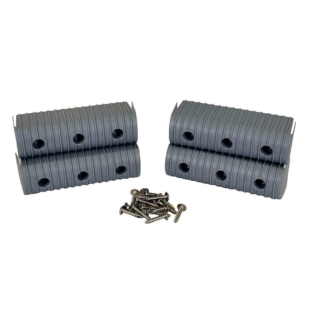 BunkWrap End Cap 2x6" Grey Accessory Kit w/Stainless Steel Hardware *4-Pack