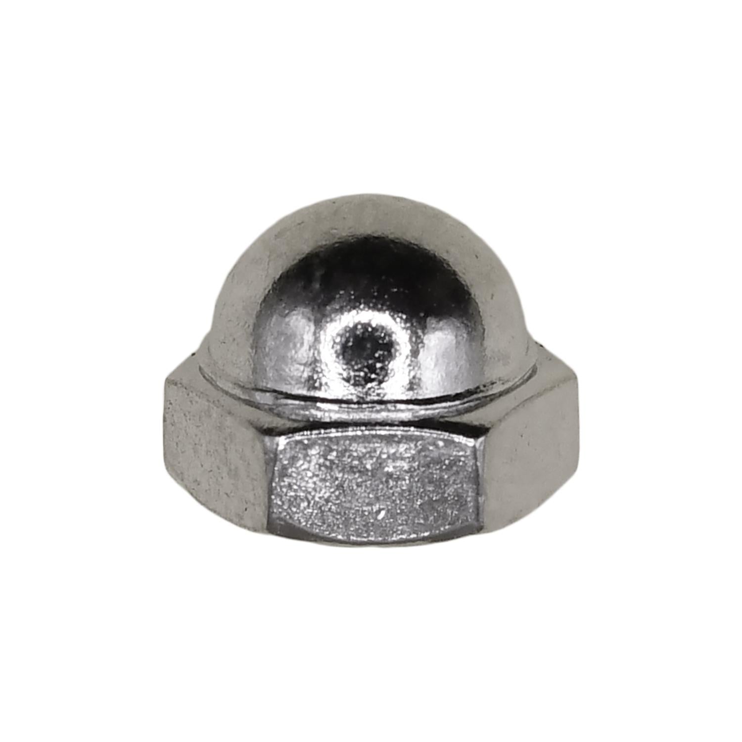 #8-32 x 5/16" Steel Acorn Cap Nut - Nickel