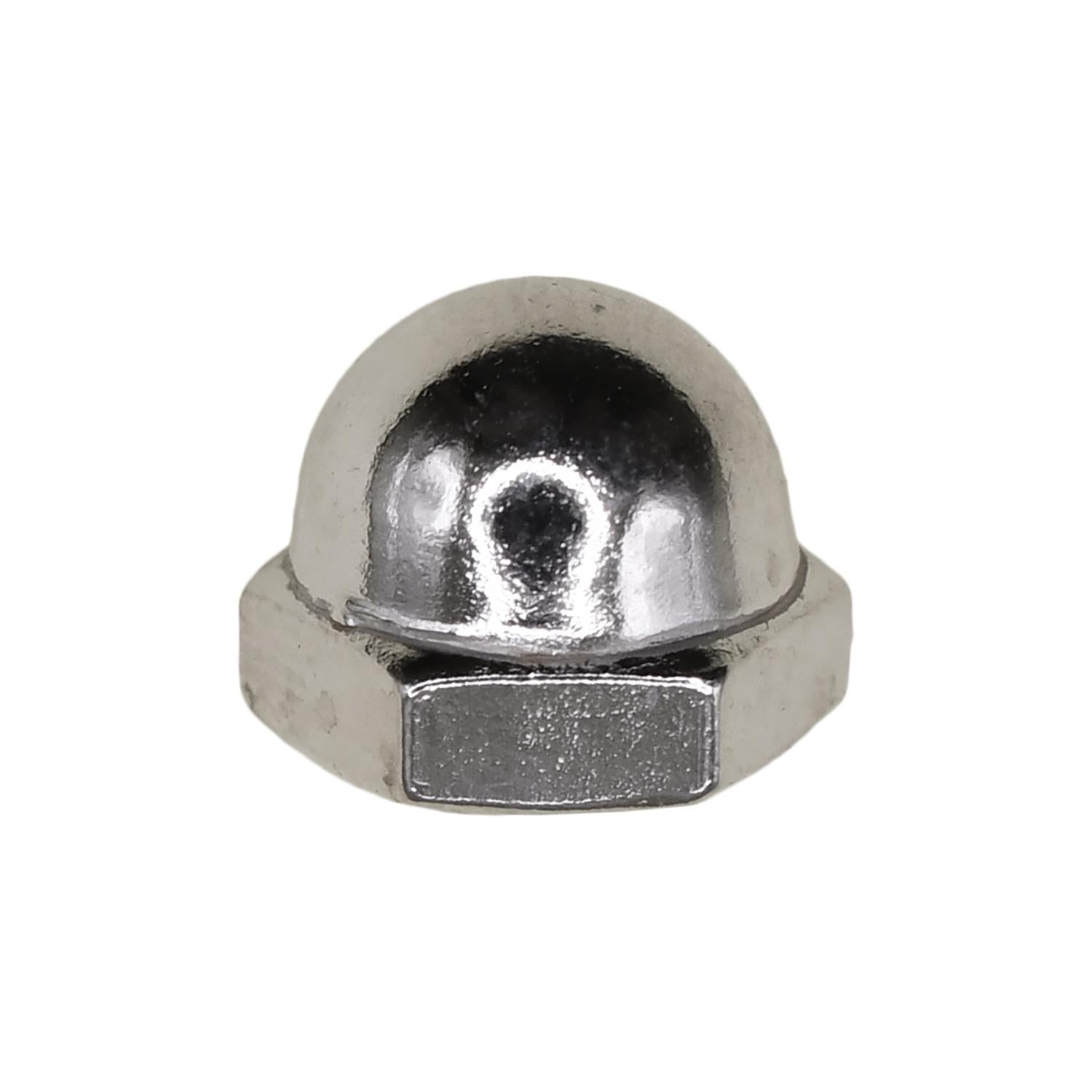 #10-32 x 3/8" Steel Acorn Cap Nut - Nickel