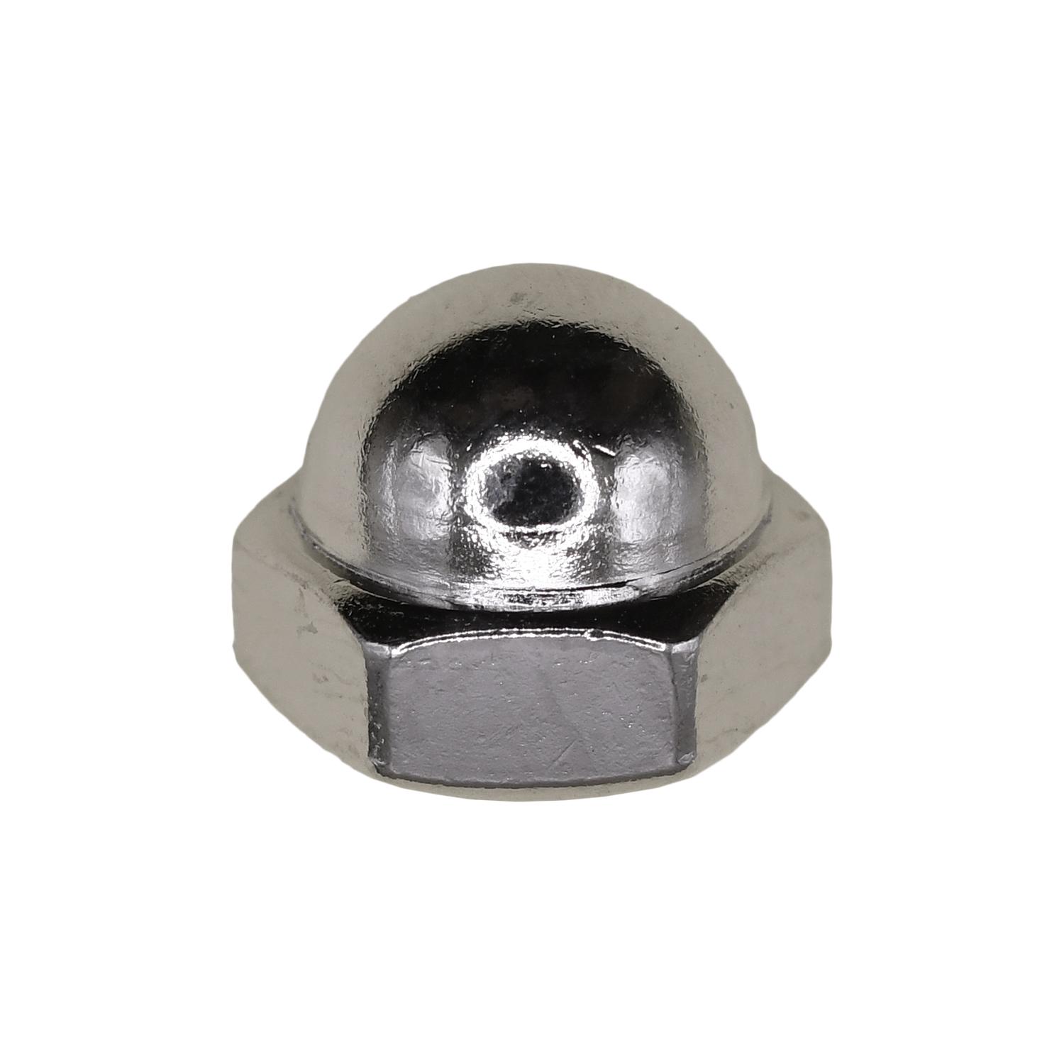 5/16"-18 x 9/16" Steel Acorn Cap Nut - Nickel