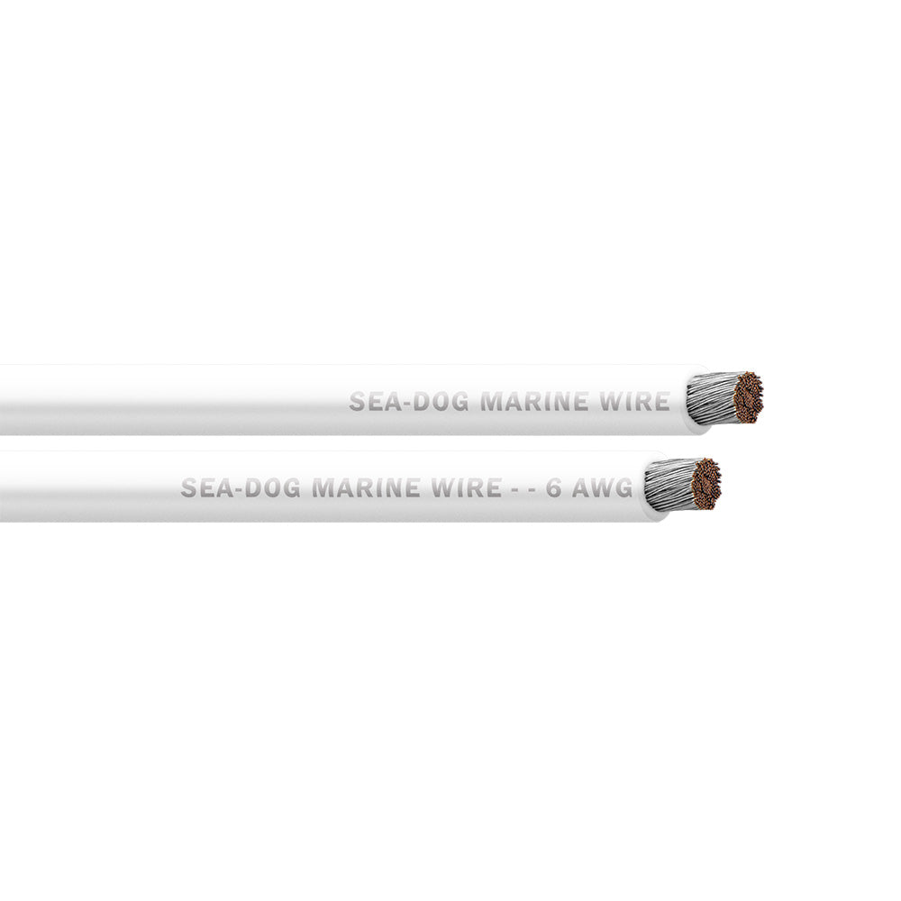 6 AWG White Battery Cable - 100'