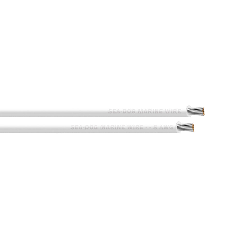 8 AWG White Primary Wire - 25'